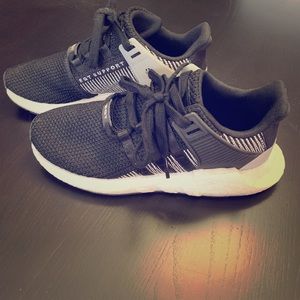 Unisex Black and White Adidas shoes